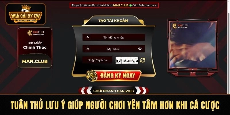 Tuân thủ những lưu ý giúp người chơi yên tâm hơn khi cá cược Tuân thủ những lưu ý giúp người chơi yên tâm hơn khi cá cược