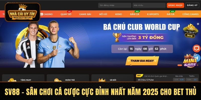 SV88 – Sân Chơi Cá Cược Cực Đỉnh Nhất Năm 2025 Cho Bet Thủ