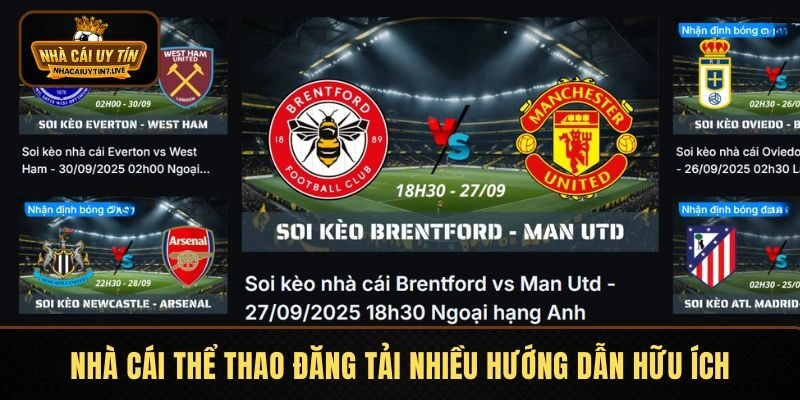 Nhà cái thể thao đăng tải nhiều hướng dẫn hữu ích